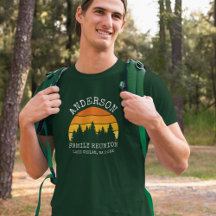 Wiedersehen Pine Trees Sunset Green