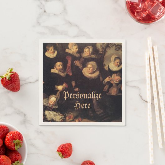 Wiedersehen-Porträtmalerei der Renaissance-Familie Serviette (Beispiel)
