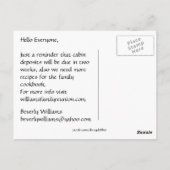 Wiedersehen-Post-Karte Postkarte (Rückseite)