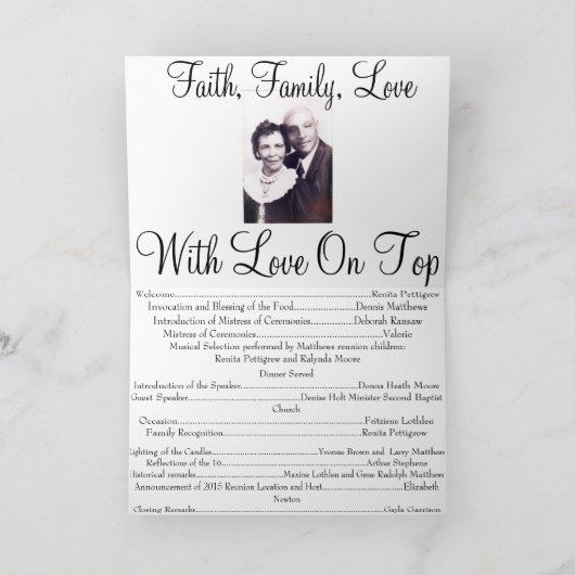 Wiedersehen Programm (Innenseite)