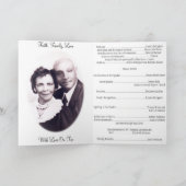 Wiedersehen-Programm für eine vertikale Familie Programm (Innenseite)