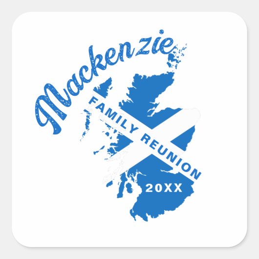 Wiedersehen Quadratischer Aufkleber (Vorderseite)