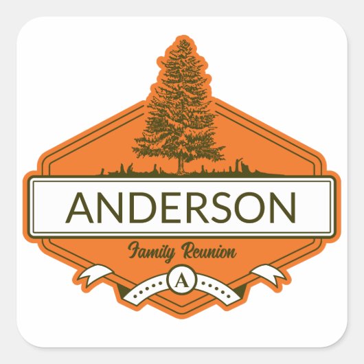 Wiedersehen Quadratischer Aufkleber (Vorderseite)