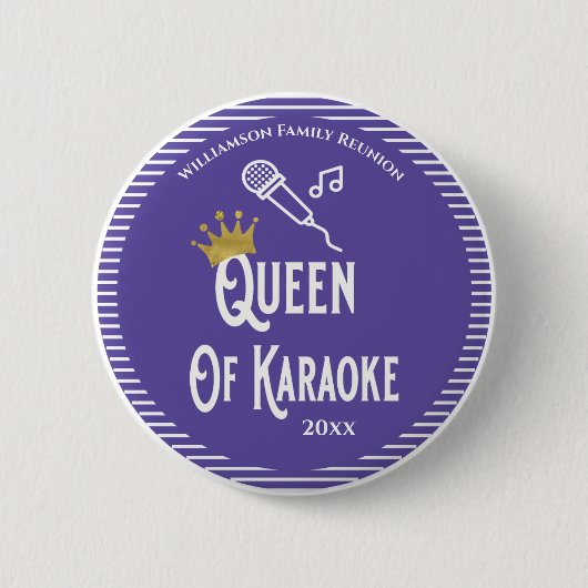 Wiedersehen Queen of Karaoke Singing Button (Vorderseite)