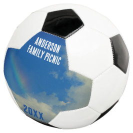 Wiedersehen Rainbow Colorful Annual Family Picinic Fußball
