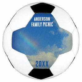 Wiedersehen Rainbow Colorful Annual Family Picinic Fußball