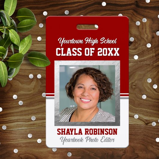 Wiedersehen Red and White Foto ID Abzeichen Ausweis