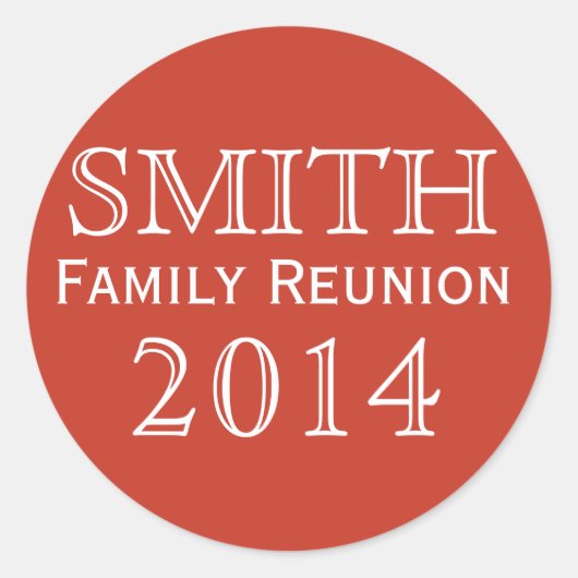 Wiedersehen Red Background Runder Aufkleber (Vorderseite)