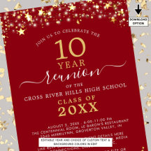 Wiedersehen Red Gold Stars leuchten jedes Jahr