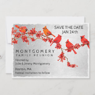 Wiedersehen Red Kardinals Silver Save the Date