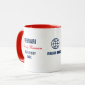 Wiedersehen Red Navy Blue Personalisierte Mug Tasse (Vorderseite Links)