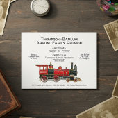 Wiedersehen Red Train Einladung Postkarte