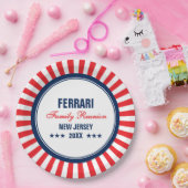 Wiedersehen Red White Blue Personalisiert Pappteller (Party)