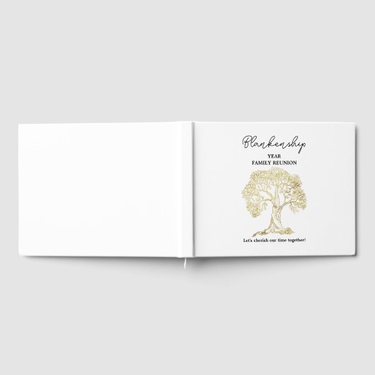 Wiedersehen-Registrierungsbaum-Artwork-Benutzerdef Gästebuch (Voll)