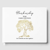 Wiedersehen-Registrierungsbaum-Artwork-Benutzerdef Gästebuch (Vorderseite)