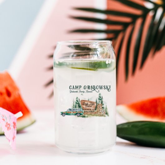 Wiedersehen Road Trip Camp für benutzerdefinierte Dosenglas