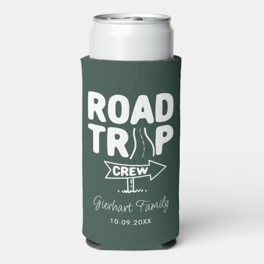 Wiedersehen Road Trip Typografie für Familien Selters Dosenkühler (Seltzer Rückseite)