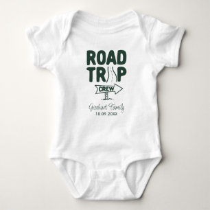 Wiedersehen Road Trip Typografie, Grüne Bezeichnun Baby Strampler