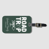 Wiedersehen Road Trip Typografy Individuelle Name Gepäckanhänger (Vorderseite (Horizontal))