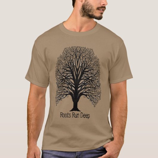 Wiedersehen Roots laufen tief. T-Shirt (Vorderseite)