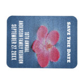Wiedersehen Rosa blauer Urlaub Save the Date Magnet (Horizontal)