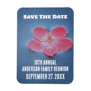 Wiedersehen Rosa blauer Urlaub Save the Date Magnet