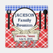 Wiedersehen - Rot, Weiß und Blau, Picnic oder GRIL Magnet (Vorne)