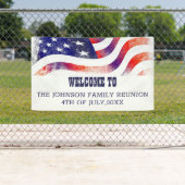 Wiedersehen-Rot-Weiß- und Blauamerikanische Fahne  Banner (Insitu)