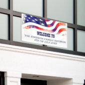 Wiedersehen-Rot-Weiß- und Blauamerikanische Fahne  Banner (Äußeres Gebäude)