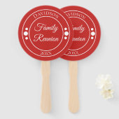 Wiedersehen - Rote und weiße Kreise der Familie Fächer (Vorne und Hinten)