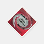 Wiedersehen Rotes Rotes Rotes, wirbeliges Artistis Serviette (Ecke)