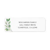 Wiedersehen-Rücksendeadresse (Vorne)