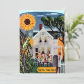 Wiedersehen Rural Sunflower Porch Einladung (Stehend Vorderseite)