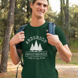 Wiedersehen Rustikale Pinienbäume grün T-Shirt