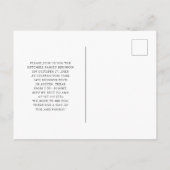 Wiedersehen | Rustikaler Holzschau Einladungspostkarte (Rückseite)