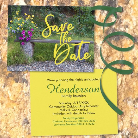 Wiedersehen Rustikales, florales und austauschbare Ankündigungspostkarte