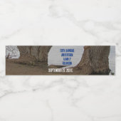 Wiedersehen Rustikales Lakehouse Jährlicher Urlaub Wasserflaschenetikett (Einzelnes Label)