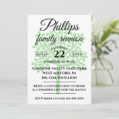 Wiedersehen Sage Green Tree Silhouette Einladung (Stehend Vorderseite)