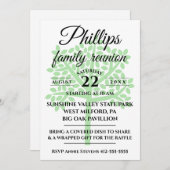 Wiedersehen Sage Green Tree Silhouette Einladung (Vorne/Hinten)