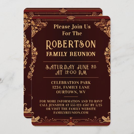 Wiedersehen-Sammlung Einladung (Vorne/Hinten)