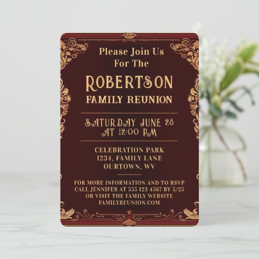 Wiedersehen-Sammlung Einladung (Stehend Vorderseite)