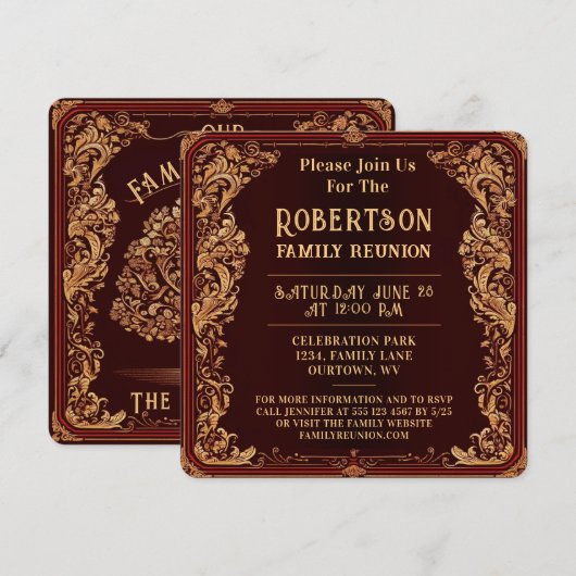 Wiedersehen-Sammlung Einladung (Vorne/Hinten)