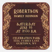 Wiedersehen-Sammlung Quadratischer Aufkleber (Vorderseite)