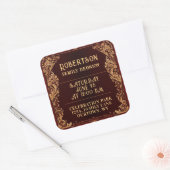 Wiedersehen-Sammlung Quadratischer Aufkleber (Umschlag)