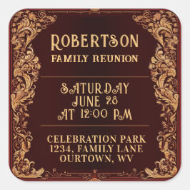 Wiedersehen-Sammlung Quadratischer Aufkleber