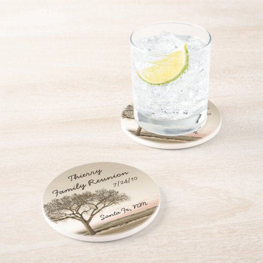 Wiedersehen Sandstein Untersetzer (Seite)