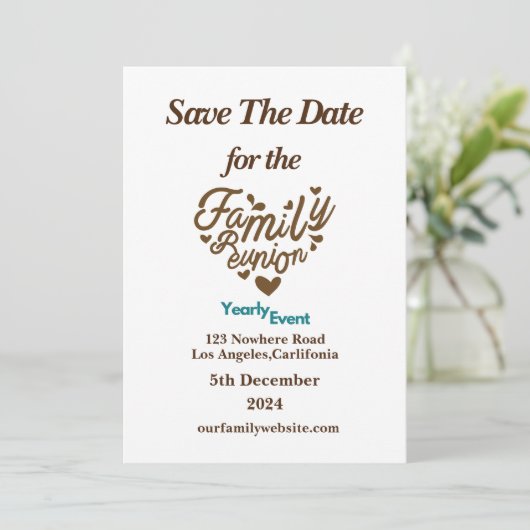 Wiedersehen Save The Date (Stehend Vorderseite)