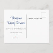 Wiedersehen Save the Date Ankündigungspostkarte (Rückseite)