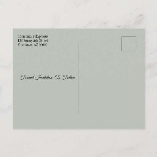 Wiedersehen Save the Date Autumn macht Bokeh Postkarte (Rückseite)