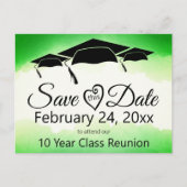 Wiedersehen Save the Date der Green Water Class Postkarte (Vorderseite)